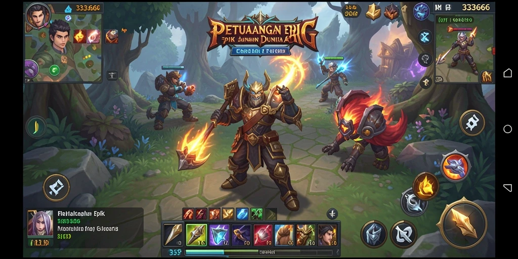 Tampilan gameplay ARPG yang mendebarkan dalam 333666, menunjukkan aksi dan strategi.