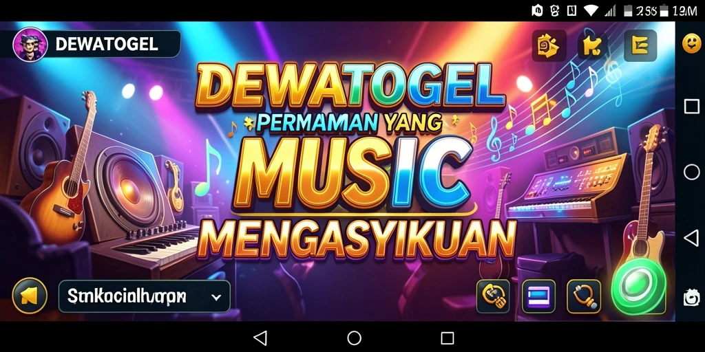 Screenshot gameplay DEWATOGEL menampilkan pengalaman musik yang menyenangkan.