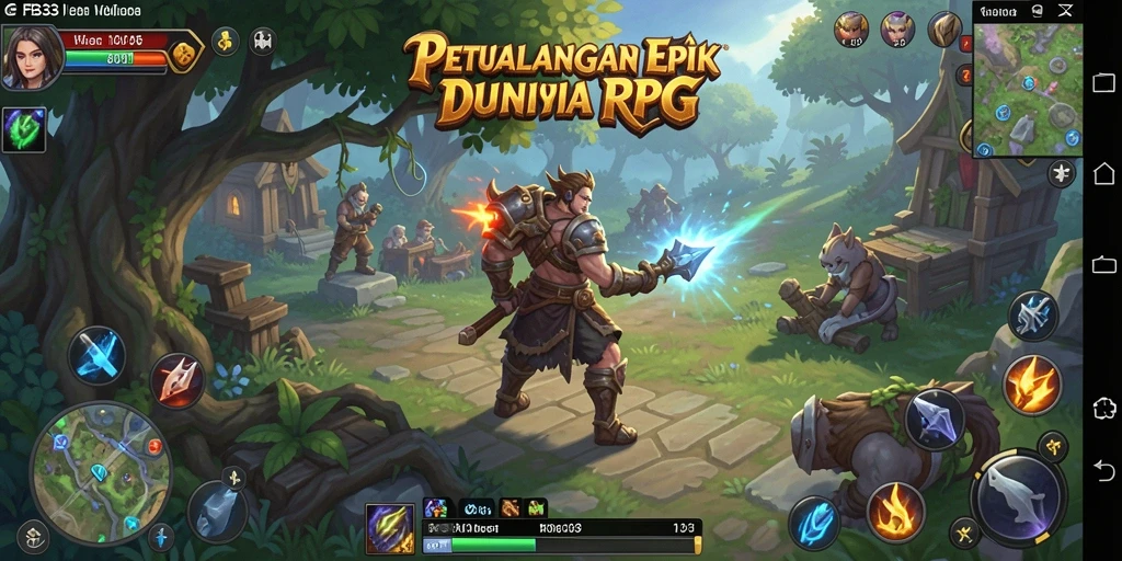 Tangkapan layar FB333 menunjukkan aksi pertempuran RPG yang mendebarkan.