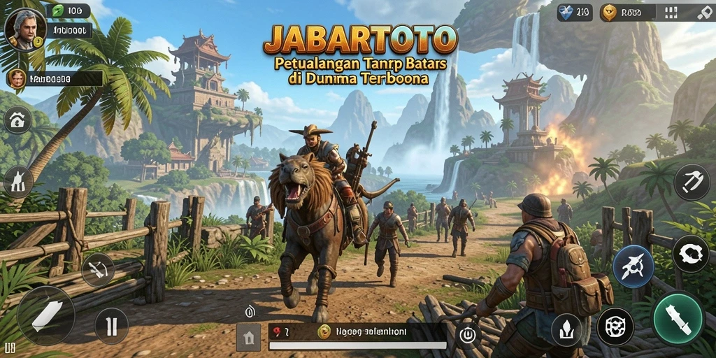 Screenshot utama JABARTOTO menampilkan eksplorasi dunia terbuka yang menakjubkan.