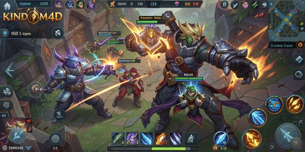 Tampilan gameplay seru dan mendebarkan dari KINDOM4D.