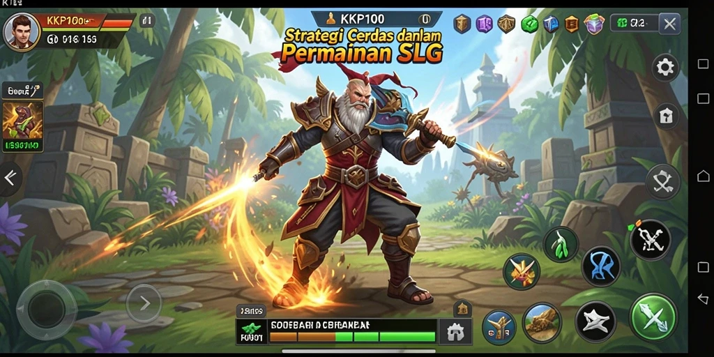 Tangkapan layar gameplay KPK100 menunjukkan pertempuran strategi yang mendebarkan.