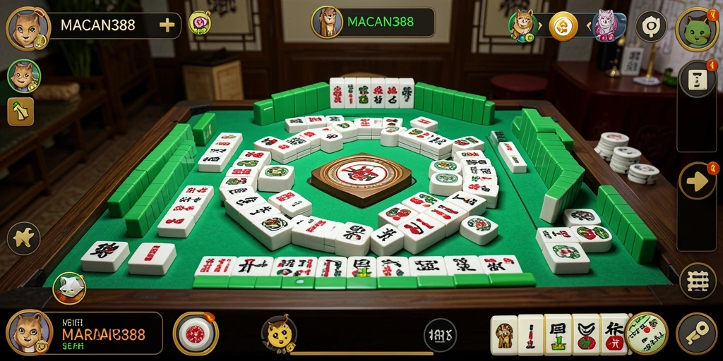Tampilan gameplay seru dari permainan Mahjong MACAN388.