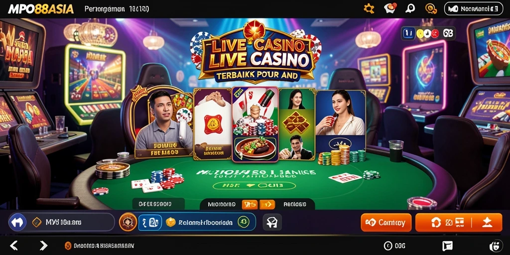 Tampilan antarmuka menarik dari permainan Live Casino MPO88ASIA.