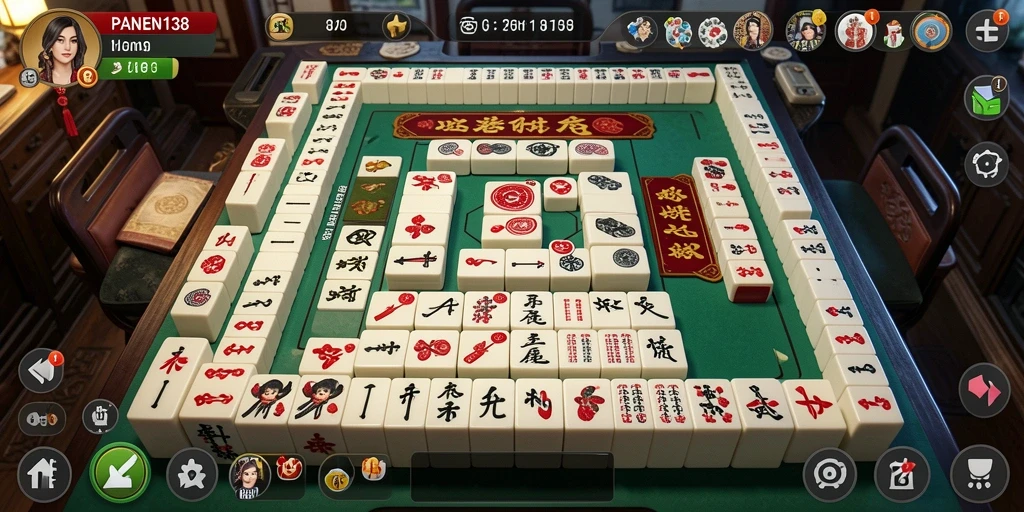 Screenshot utama PANEN138 menampilkan gameplay Mahjong yang menggugah semangat.