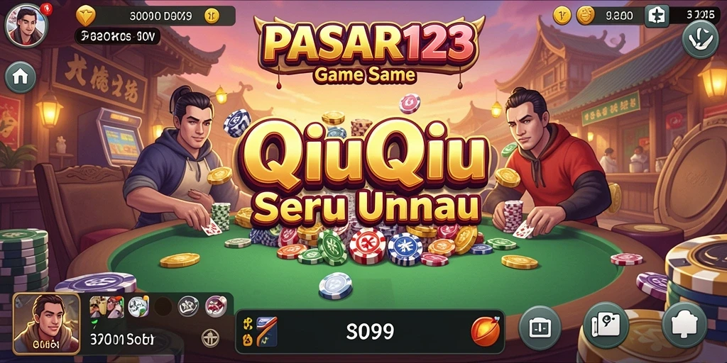 Tampilan menarik dari gameplay PASAR123 saat bermain QiuQiu.