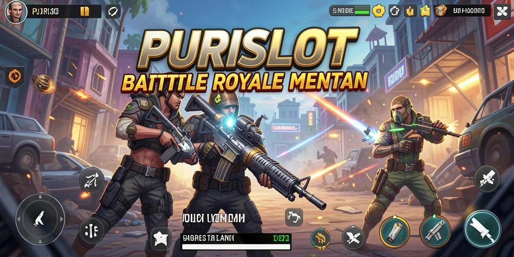 Gameplay seru dan menantang di PURISLOT Battle Royale.