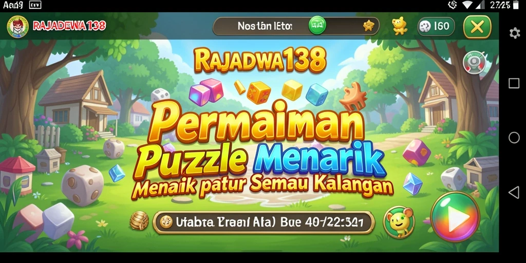 Screenshot gameplay <strong>RAJADEWA138</strong> menampilkan tantangan puzzle yang seru.