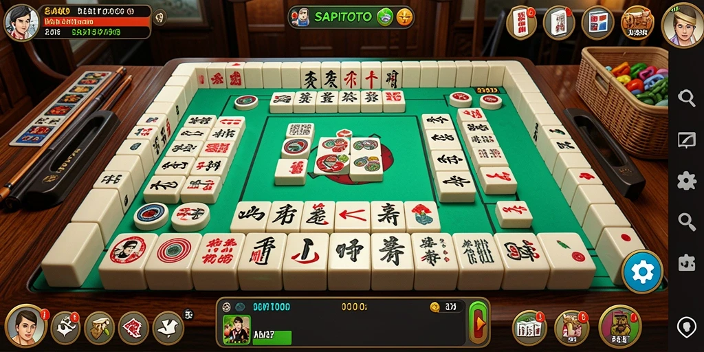 Tampilan gameplay seru dari SAPITOTO dengan Mahjong yang menantang.